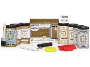 Wood'n Door Kit (Front & Garage Door) - Old Oak — Matte kit contents with door box