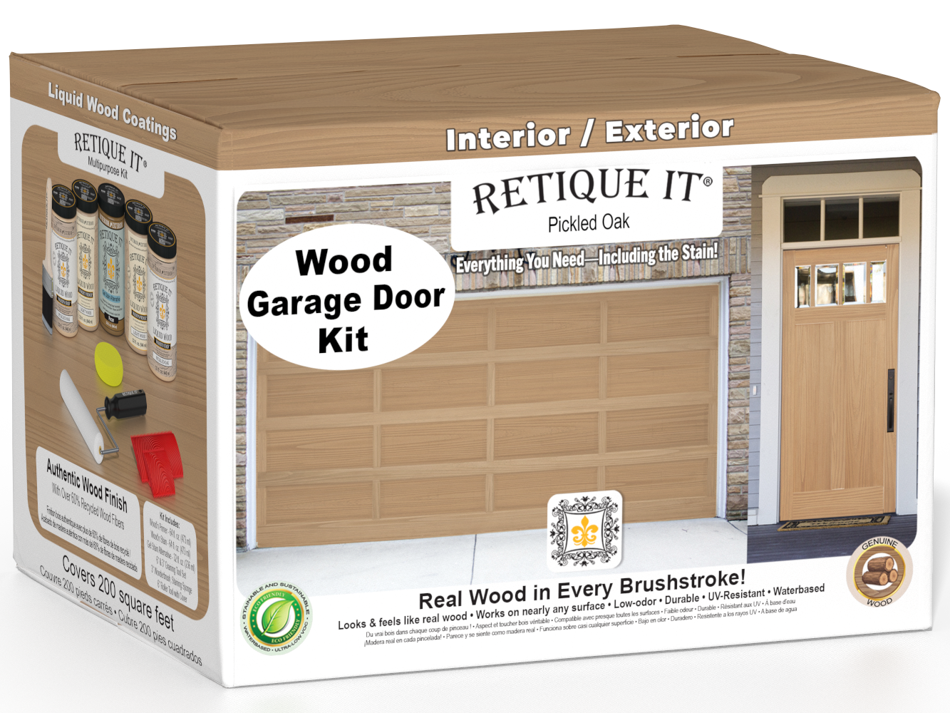 Wood'n Door Kit (Front & Garage Door) - Pickled Oak — box hero