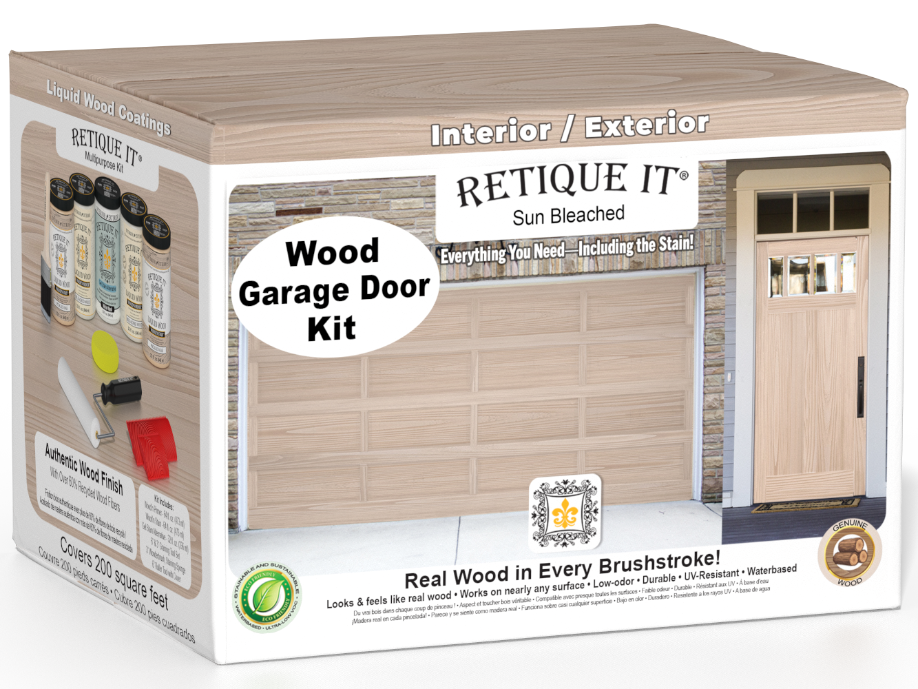 Wood'n Door Kit (Front & Garage Door) - Sun Bleached — box hero