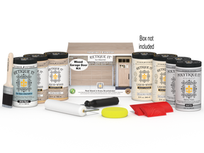 Wood'n Door Kit (Front & Garage Door) - Sun Bleached — Matte kit contents with door box
