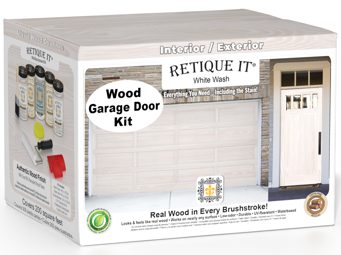 Wood'n Door Kit (Front & Garage Door) - White Wash