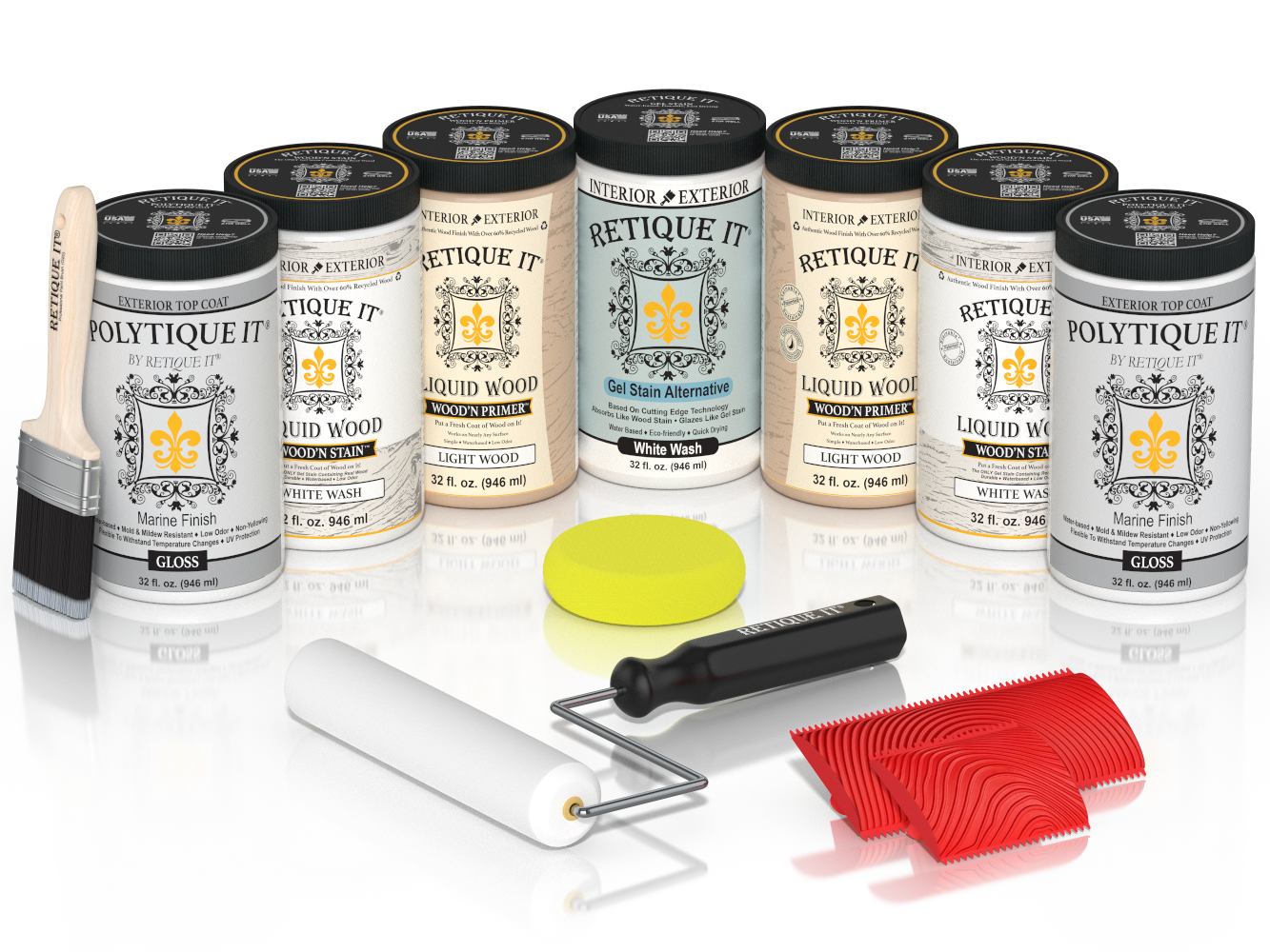 Wood'n Door Kit (Front & Garage Door) - White Wash