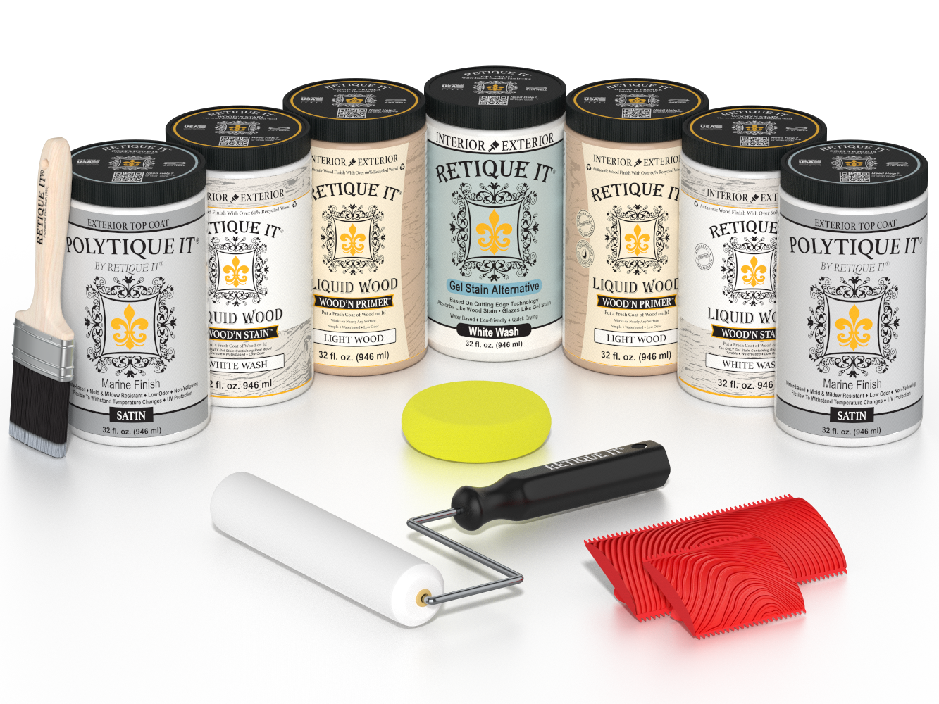 Wood'n Door Kit (Front & Garage Door) - White Wash