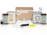 Retique It® White Oak Multi-purpose Smooth Finish Kit with 4 large exterior top coat bottles and applicator tools.