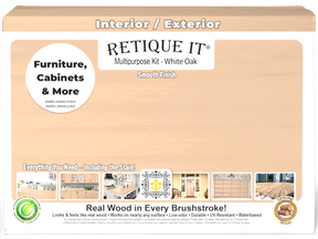 Large white oak exterior satin top coat kit by Wood'n Finish for smooth, durable wood finish from Retique It®.