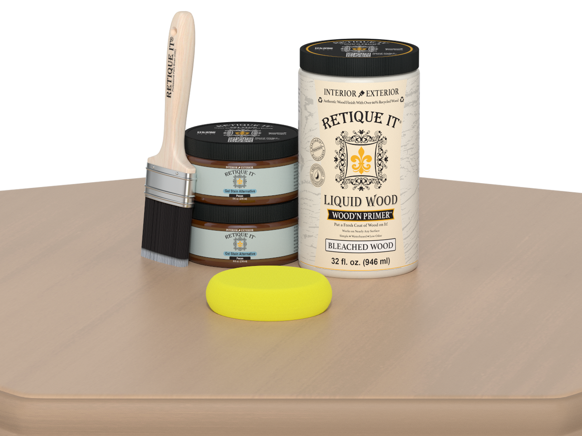 Large White Oak Wood'n Finish Kit from Retique It® for wood finishing and furniture projects, featuring a smooth finish application.