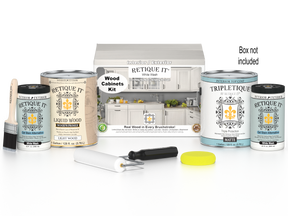Retique It® Wood'n Cabinet Kit with 48 white wash doors and smooth finish, ideal for wood cabinet staining projects.