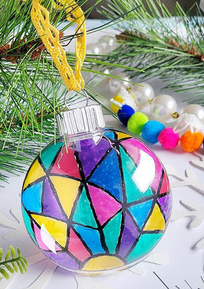 Set of six DecoArt glass paint markers with colorful tips for detailed glass decorating and crafting projects.
