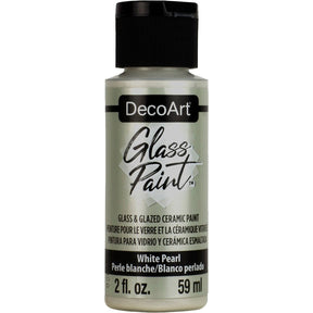 DecoArt Glass Paint Metallics in gold, 2 oz bottle, vibrant metallic finish for glass surfaces and craft projects