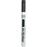 DecoArt opaque silver glass paint markers showing fine tip and vibrant silver ink for decorating glass surfaces.