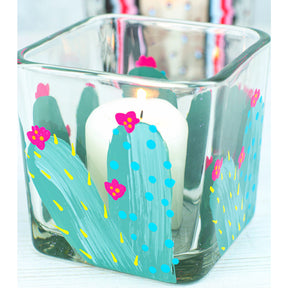 DecoArt Glass Paint in white, 2 oz bottle, suitable for decorating glass surfaces with vibrant, opaque color.
