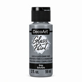 DecoArt glass paint in grey, 2 oz bottle