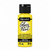 DecoArt Glass Paint in light yellow, 2 oz bottle