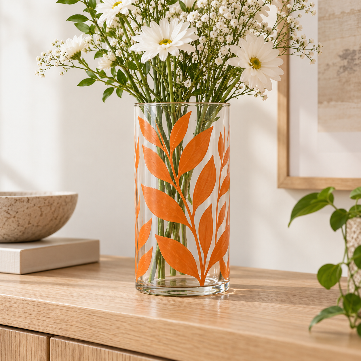 DecoArt Glass Paint in orange for glass art and craft projects