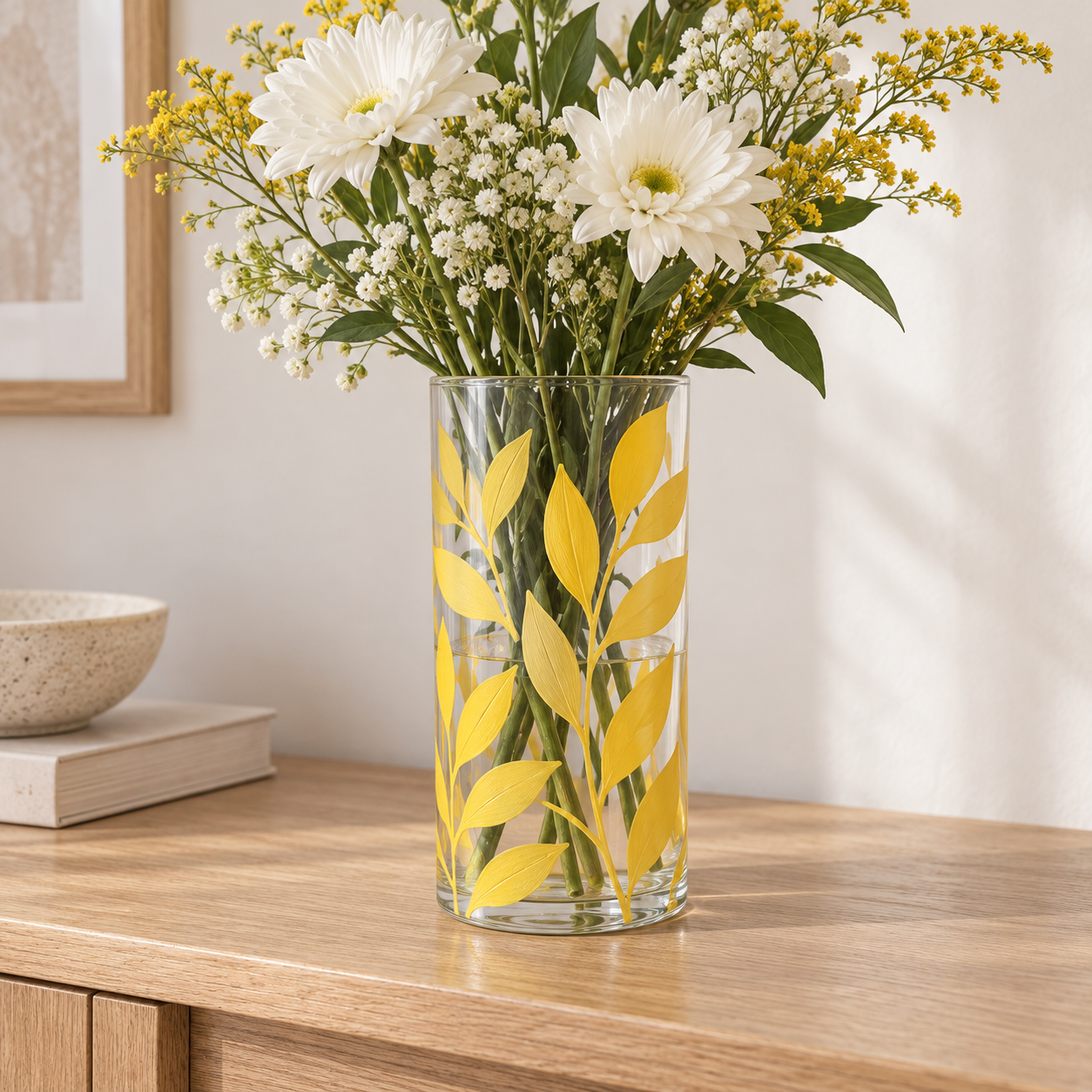 DecoArt Glass Paint in yellow for glass crafting projects