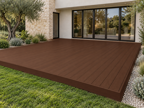 Retique It Java Decking Wood'n Kit stain showing a natural wood grain finish on a deck surface.