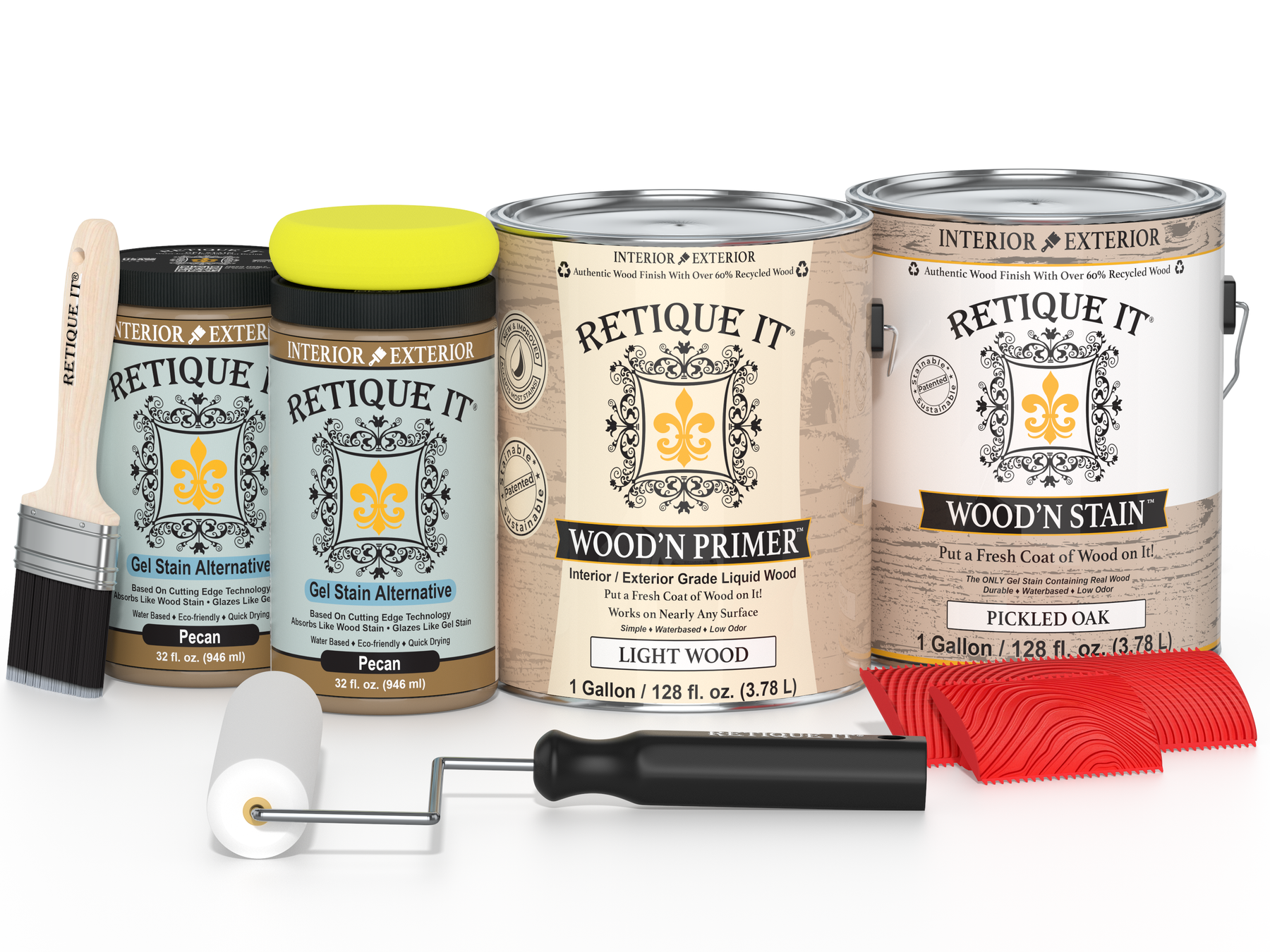 Multi-purpose Wood'n Kit (4x Lg) - Pickled Oak