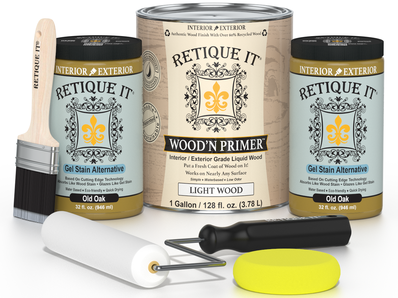 Multi-purpose Smooth Finish Kit (4x Lg) - Old Oak