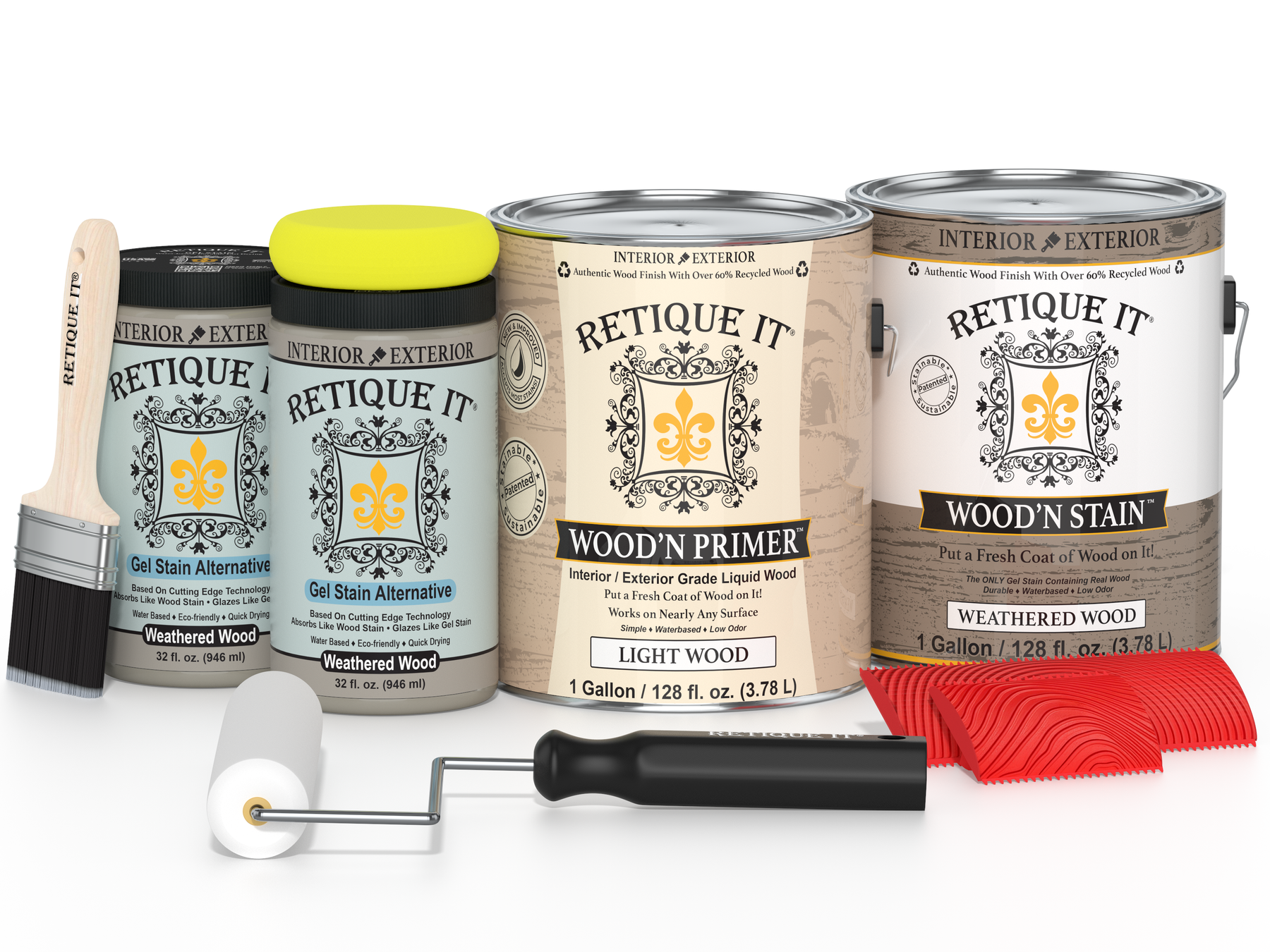 Multi-purpose Wood'n Kit (4x Lg) - Weathered Wood