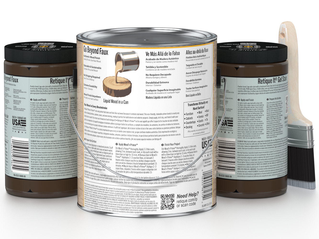 Multi-purpose Smooth Wood'n Finish Kit (4x Lg) - Charcoal