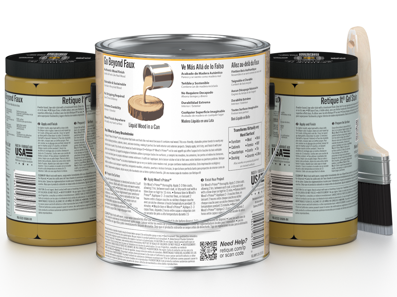 Multi-purpose Smooth Finish Kit (4x Lg) - Old Oak