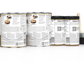 Retique It® Wood'n Finish Kit in Dark Pecan with four large wood stain bottles, ideal for multi-purpose woodworking projects.