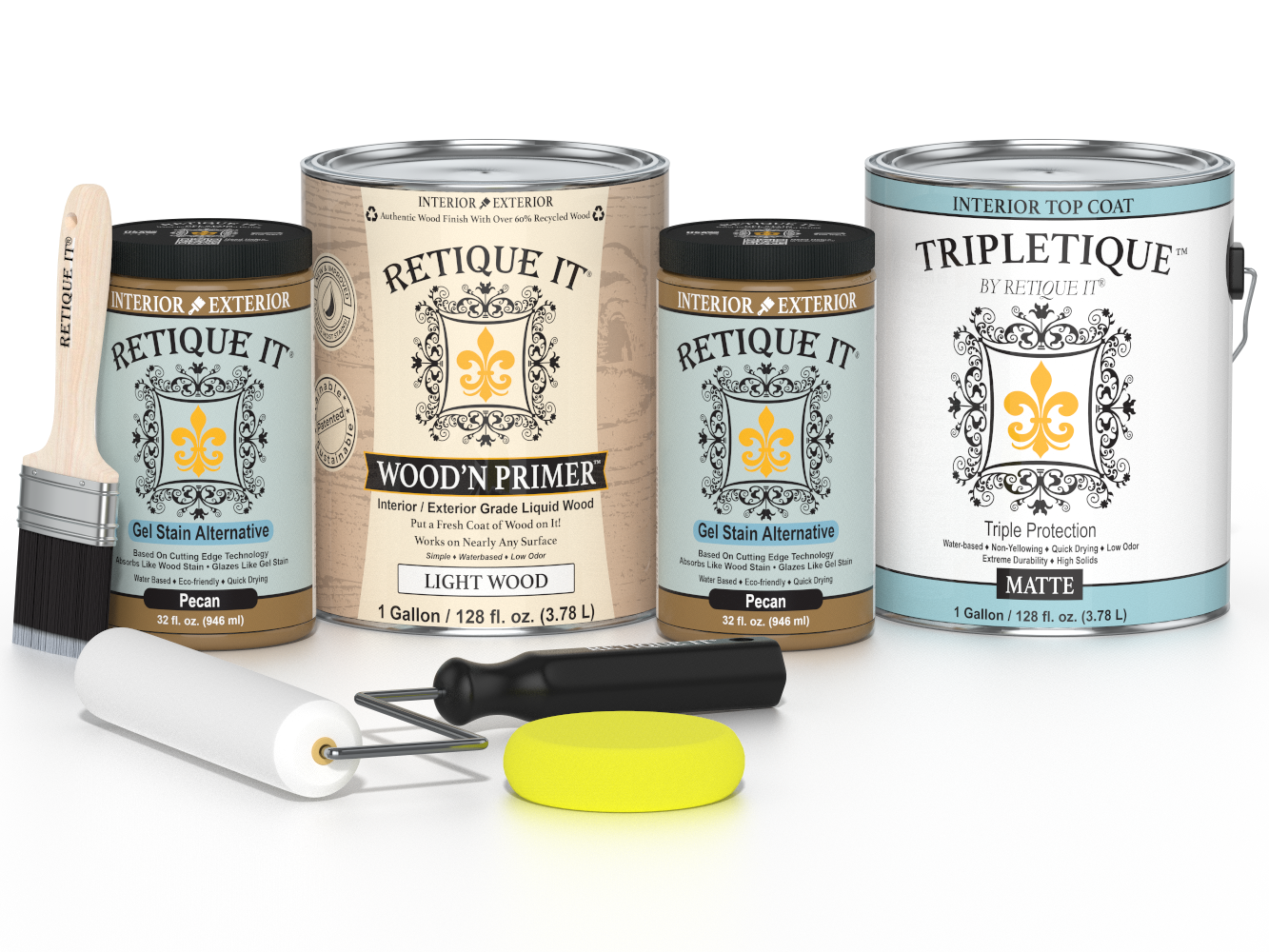 Multi-purpose Smooth Finish Kit (4x Lg) - Pecan - Interior Top Coat