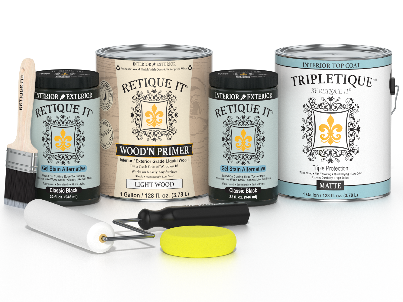 Multi-purpose Smooth Finish Kit (4x Lg) - Classic Black - Interior Top Coat