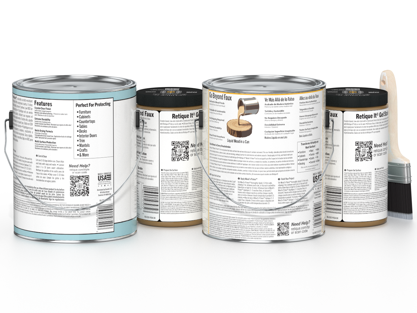 Multi-purpose Smooth Finish Kit (4x Lg) - White Oak - Interior Top Coat