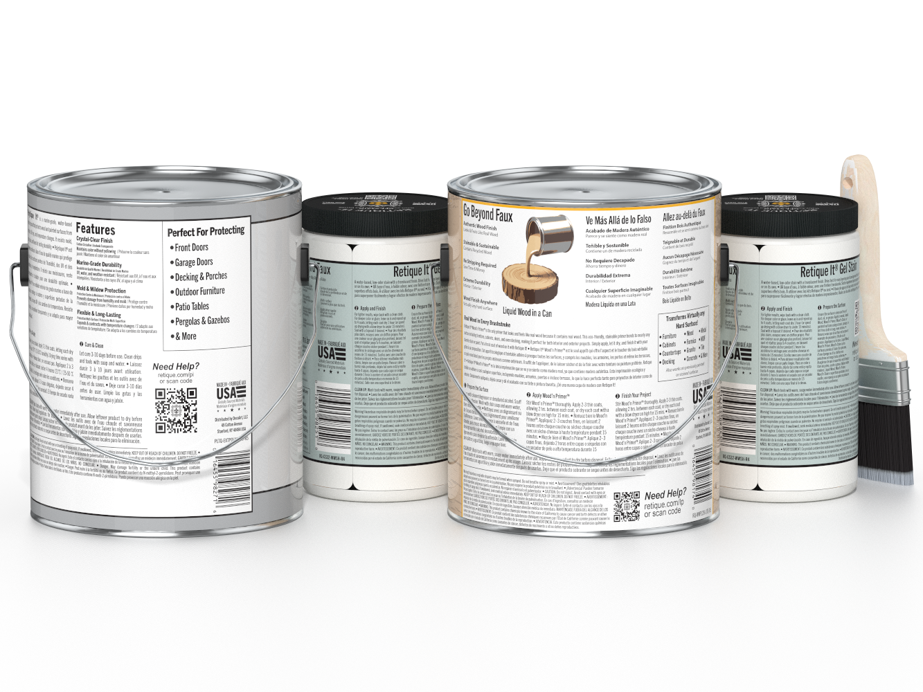 Multi-purpose Smooth Finish Kit (4x Lg) - White Wash - Exterior Top Coat