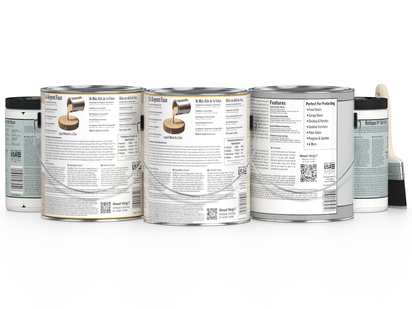 Retique It® Wood'n Finish Kit in XL size with wood finishing supplies and tools, displayed in the image.