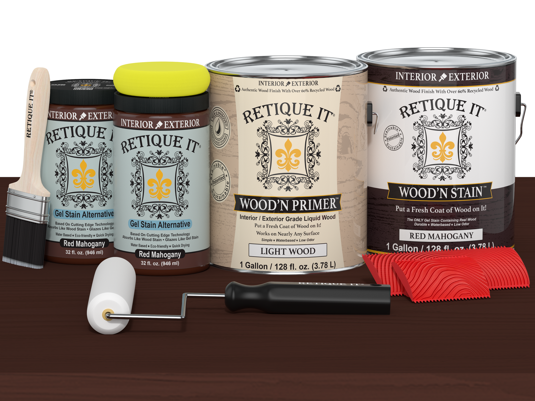 Multi-purpose Wood'n Kit (4x Lg) - Red Mahogany