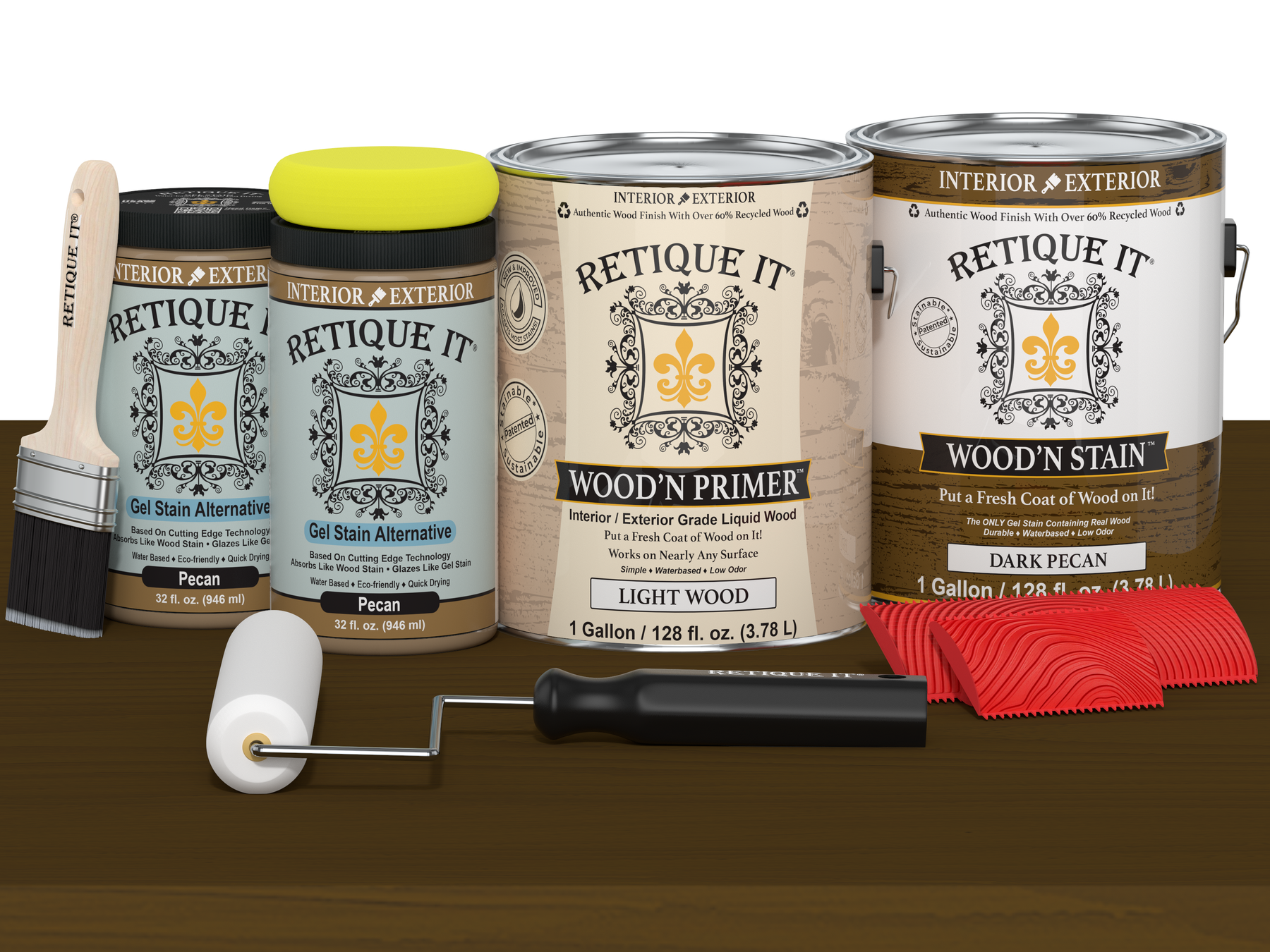 Multi-purpose Wood'n Kit (4x Lg) - Dark Pecan