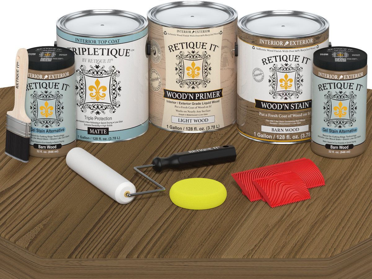 Multi-purpose Wood'n Kit (4x Lg) - Barn Wood - Interior Top Coat