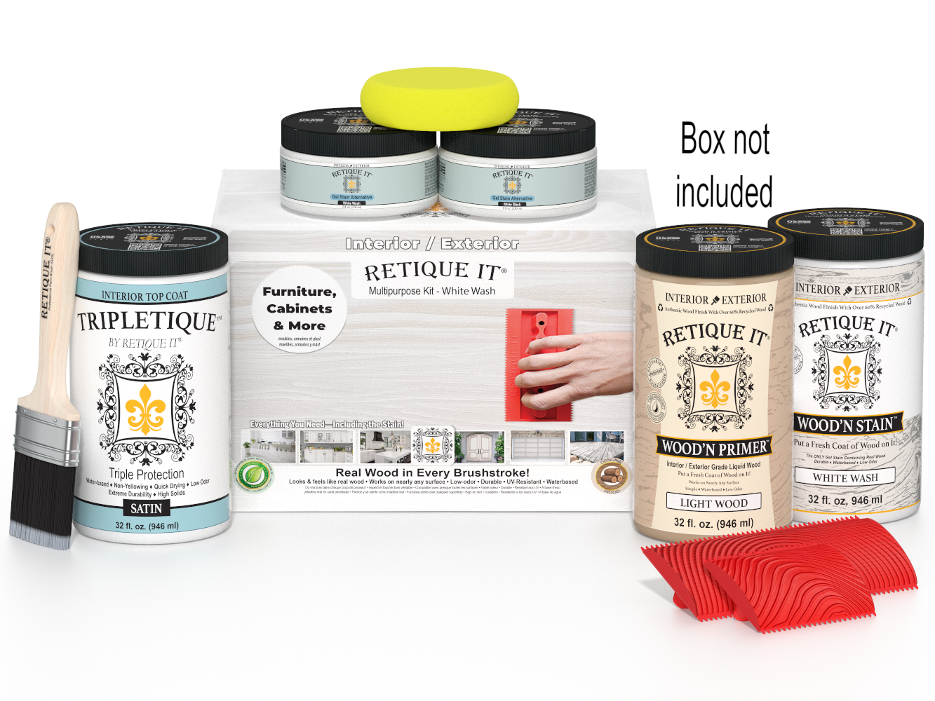 Multi-purpose Wood'n Kit (Large)- White Wash - Interior Top Coat