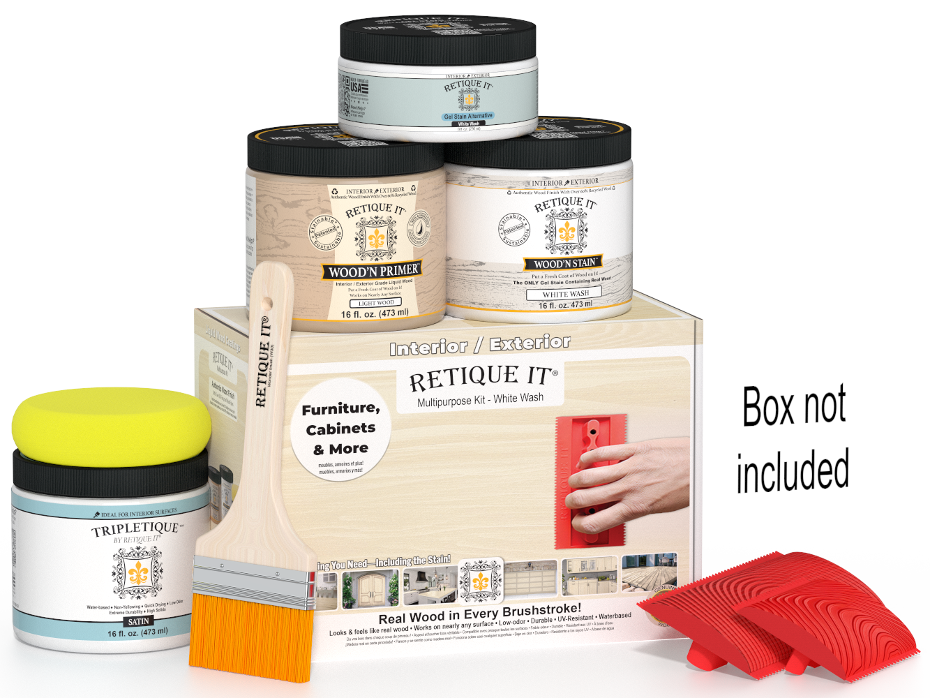 Multi-purpose Wood'n Kit (Med) - White Wash - Interior Top Coat