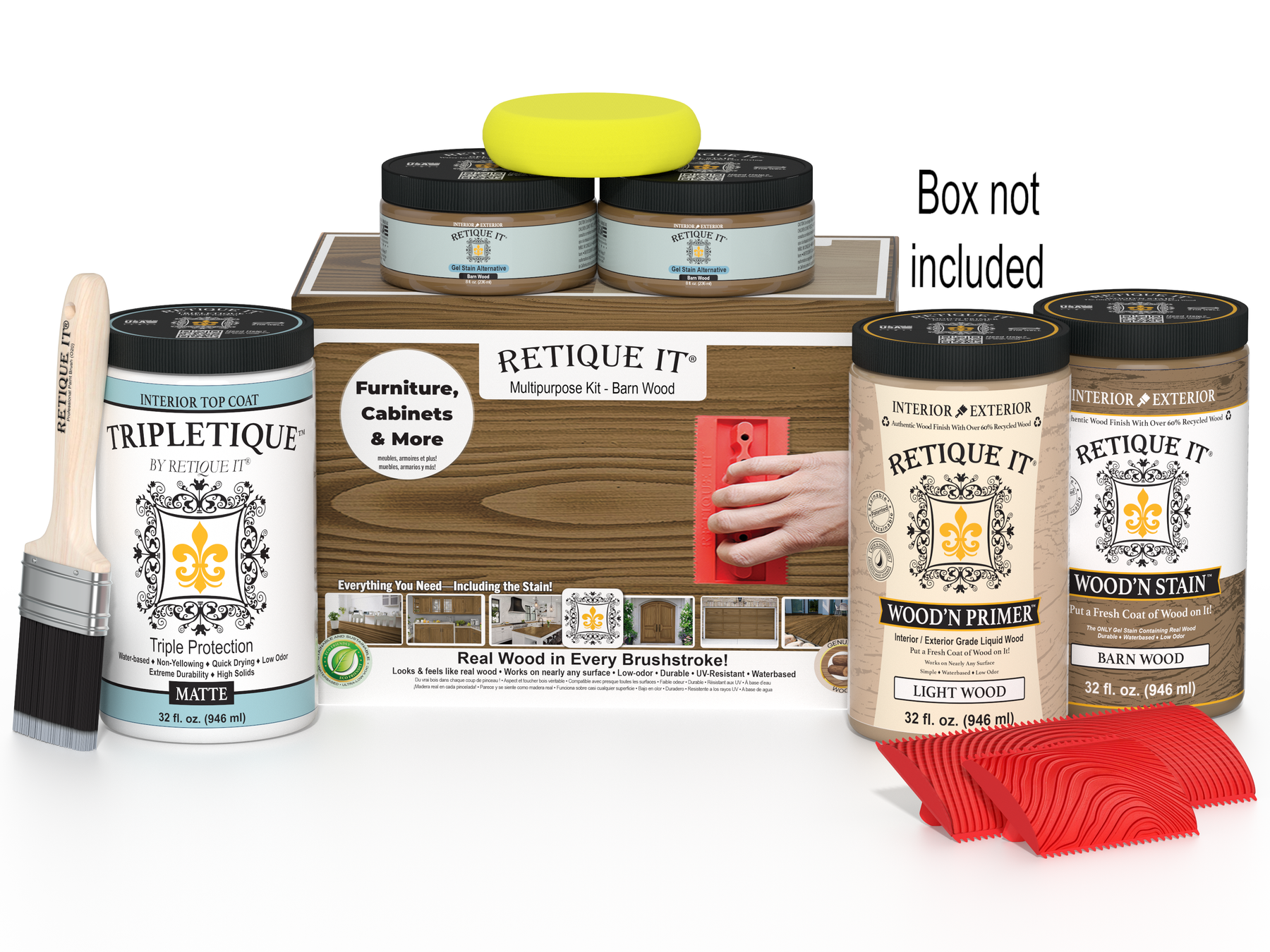 Tabletop Wood'n Finish Kit (4x Large) - Barn Wood