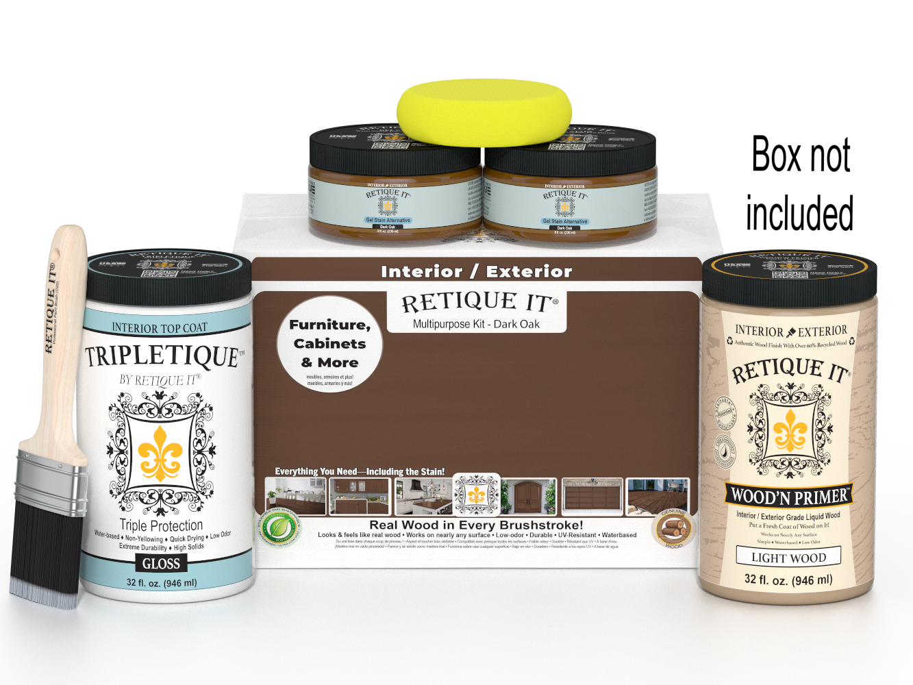 Multi-purpose Smooth Finish Kit (Large) - Dark Oak - Interior Top Coat