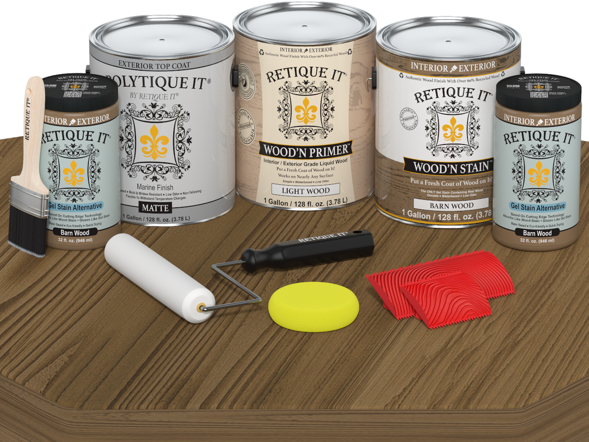 Multi-purpose Wood'n Kit (4x Lg) - Barn Wood - Exterior Top Coat