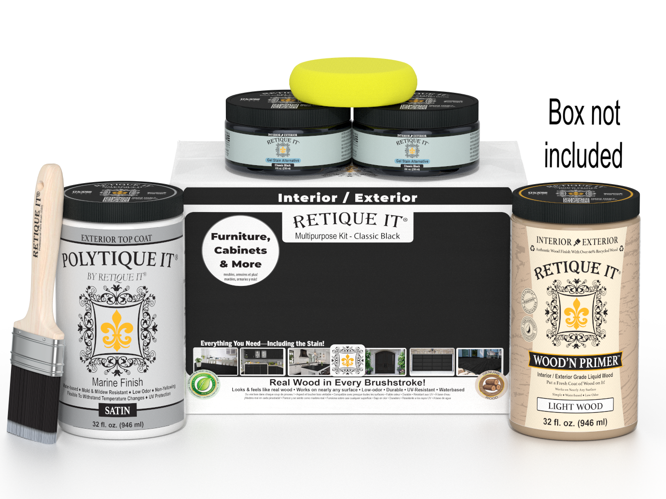 Multi-purpose Smooth Finish Kit (Large) - Classic Black - Exterior Top Coat