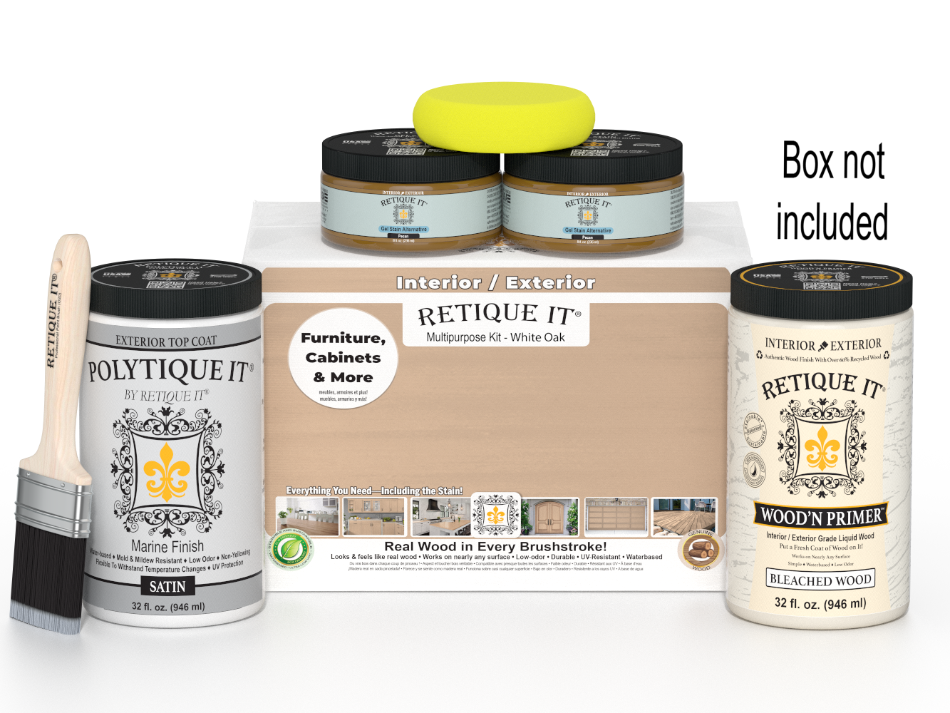 Multi-purpose Smooth Finish Kit (Large) - White Oak - Exterior Top Coat