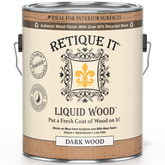 Retique It® Liquid Wood Dark interior paint applied to a wall for a rich, wood-like finish in a home interior setting.