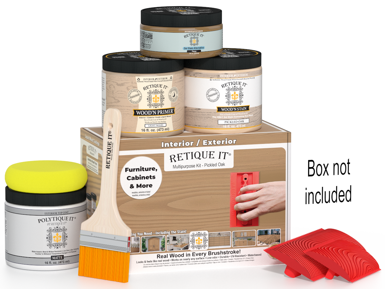 Multi-purpose Wood'n Kit (Med) - Pickled Oak - Exterior Top Coat