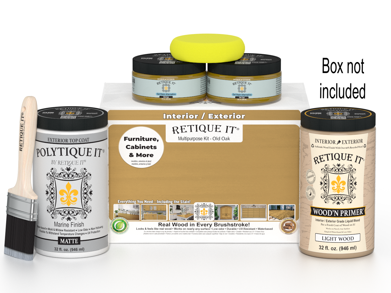 Multi-purpose Smooth Finish Kit (Large) - Old Oak - Exterior Top Coat