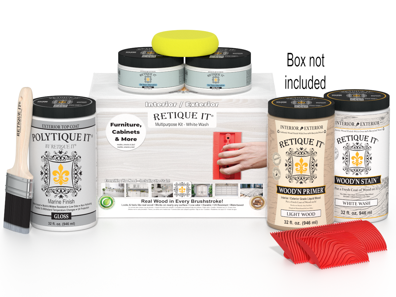 Multi-purpose Wood'n Kit (Large) - White Wash - Exterior Top Coat