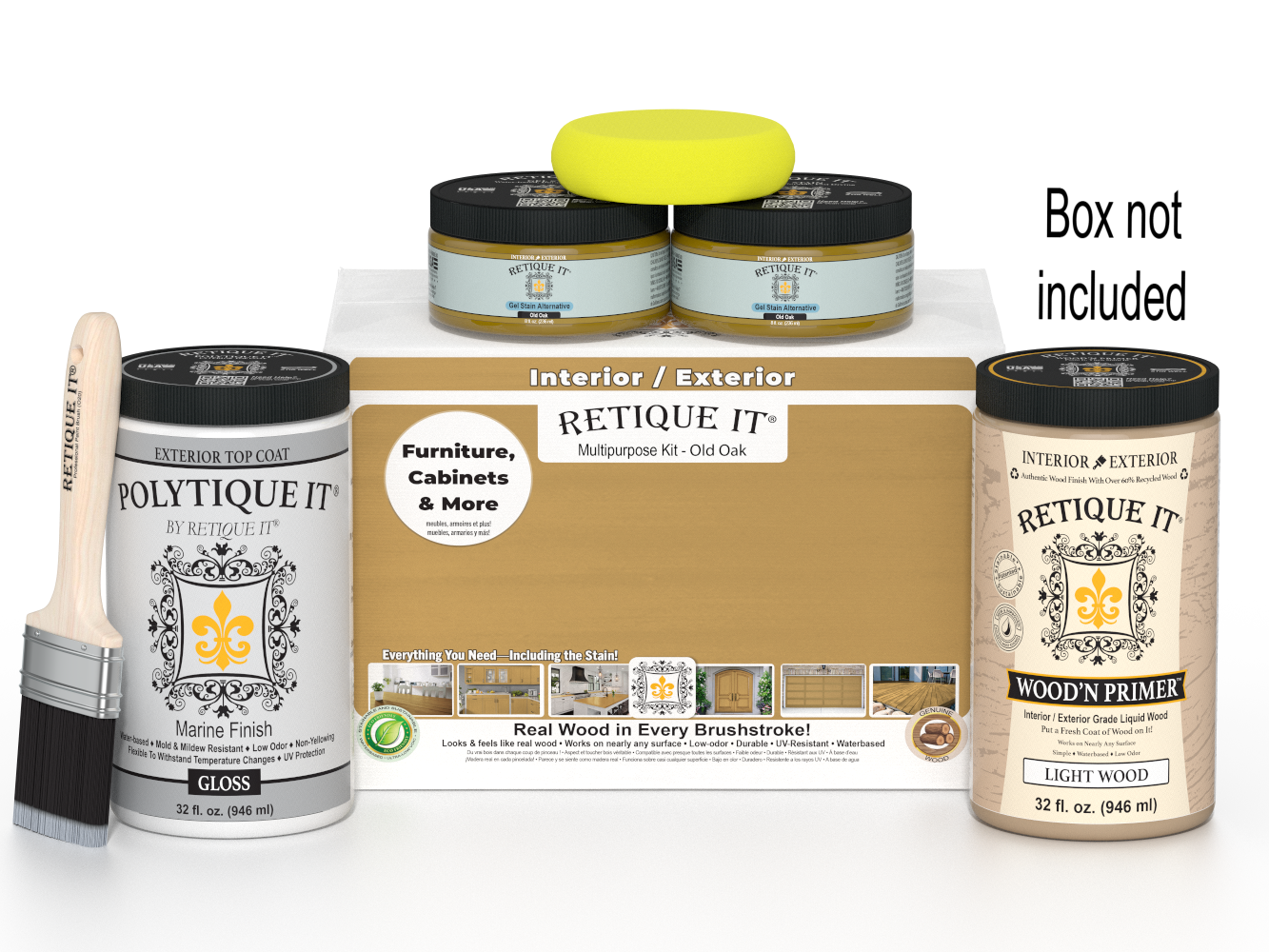 Multi-purpose Smooth Finish Kit (Large) - Old Oak - Exterior Top Coat