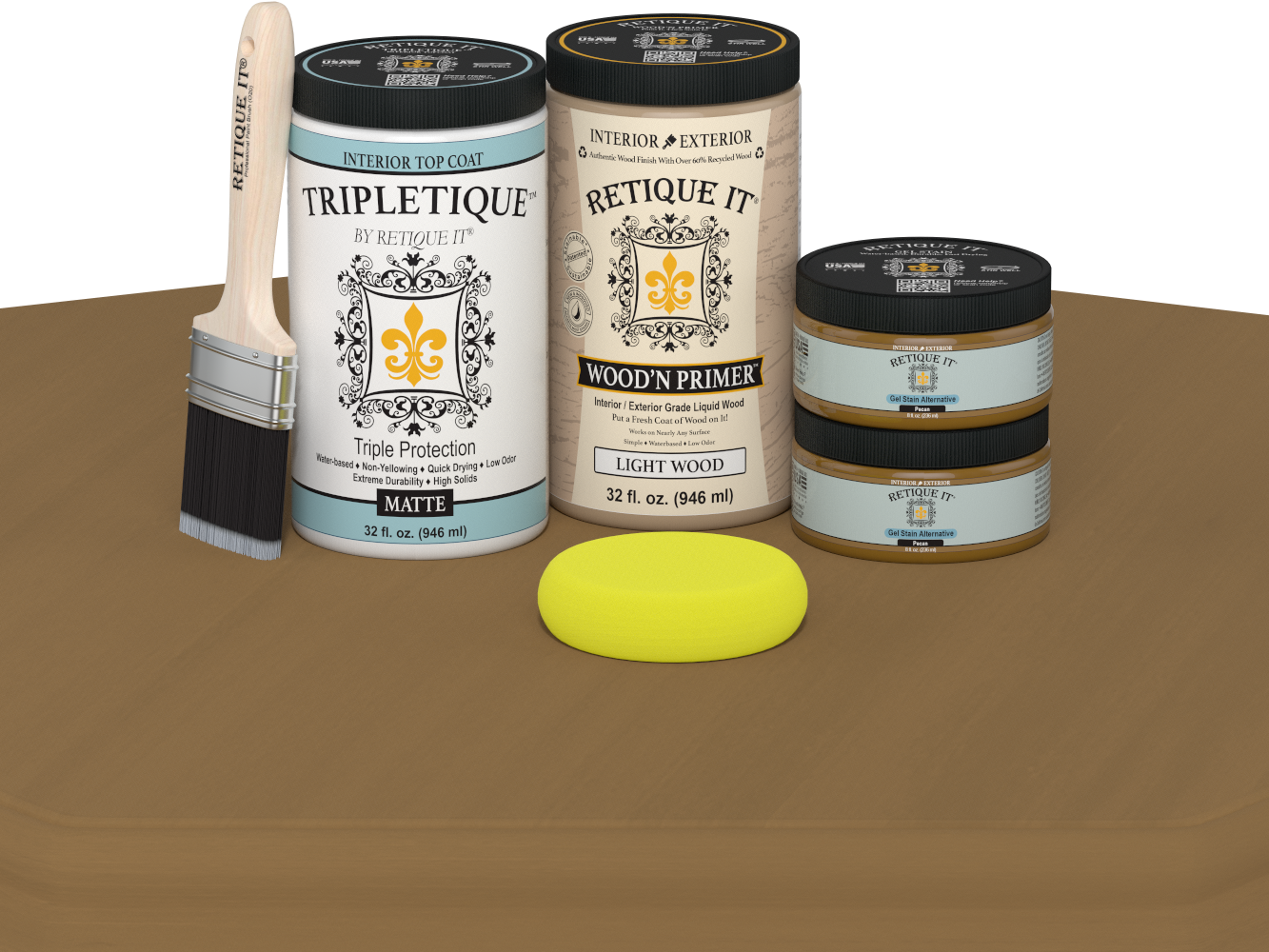 Multi-purpose Smooth Finish Kit (Large) - Pecan - Interior Top Coat