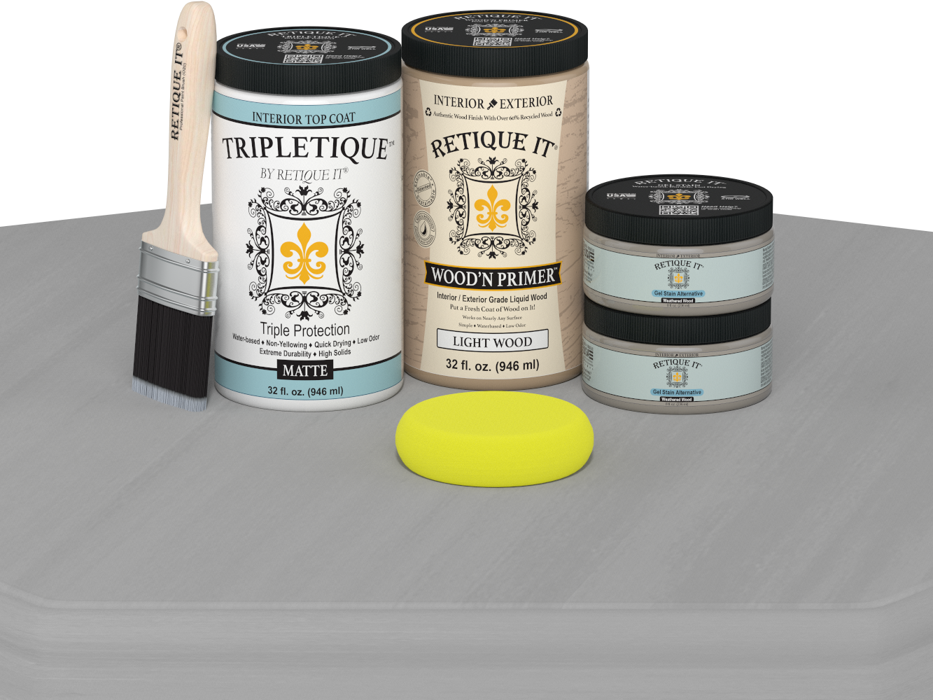 Multi-purpose Smooth Finish Kit (Large) - Weathered Wood - Exterior Top Coat