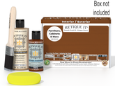 Retique It furniture refinishing kit with bottles, brush, and packaging on a white background