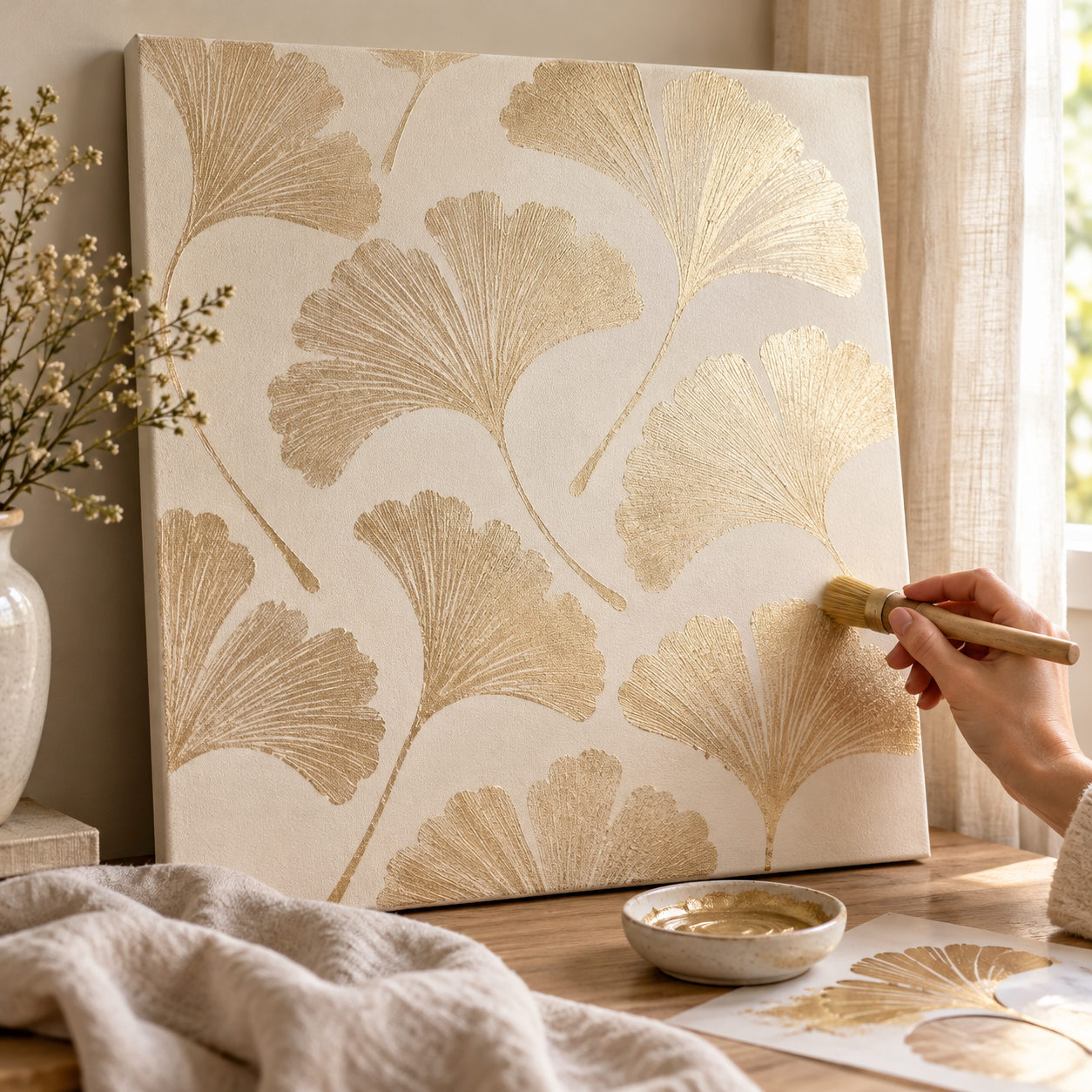 DecoArt Americana Decor Metallics Champagne Gold paint bottle in a warm metallic gold finish